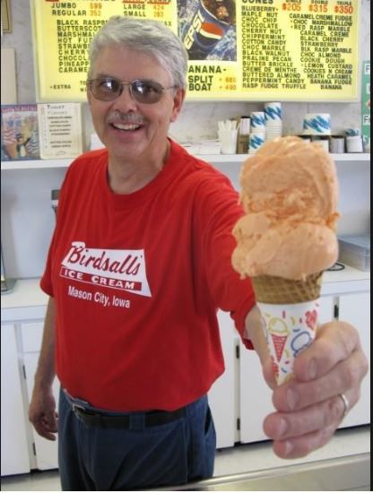 Mark Repp with ice cream cone
